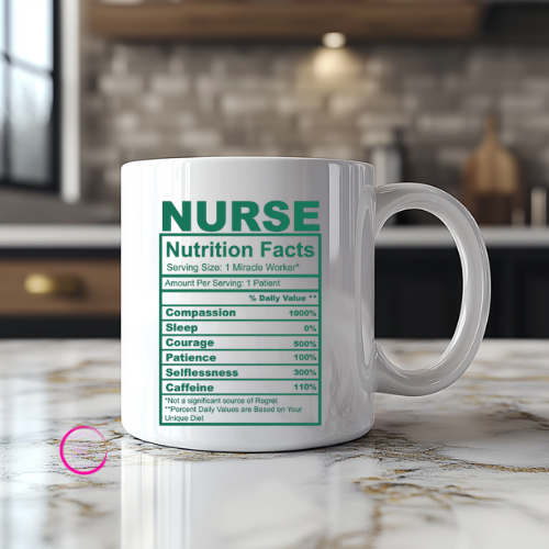 Nurse Life-Ceramic Mug with UV DTF Wrap