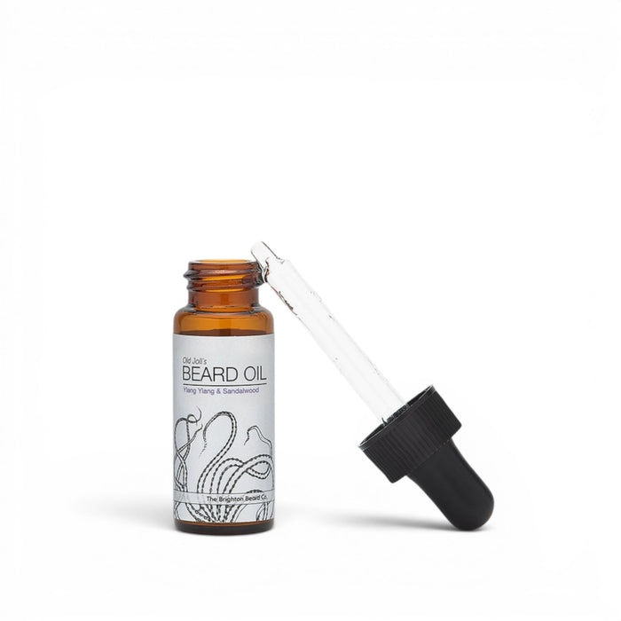 10ml beard oil bottle with pipette removed showing applicator detail