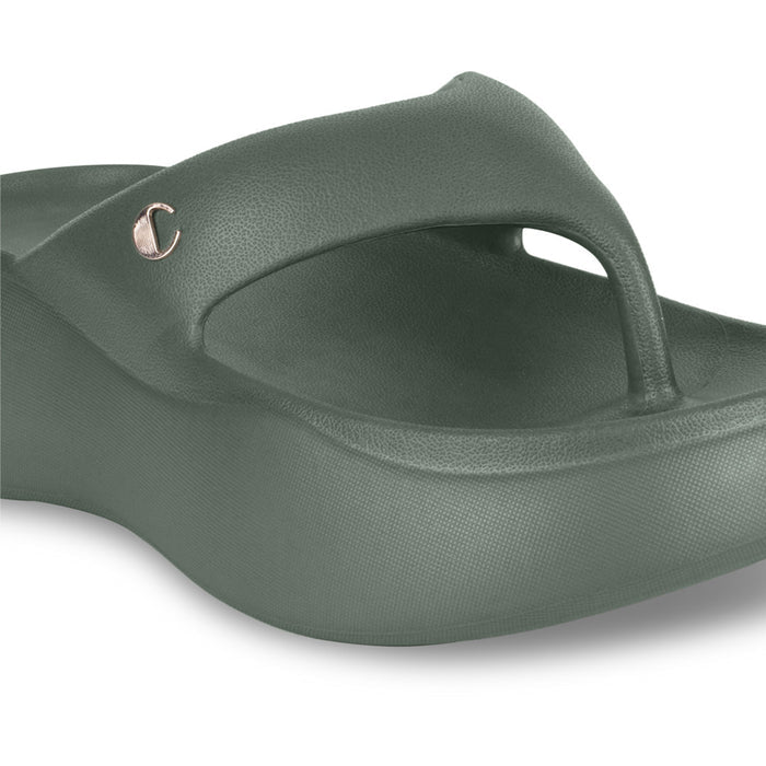 Olive Green Thong Slides