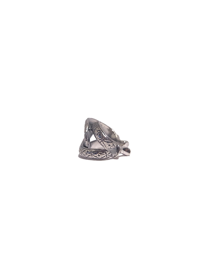 Open your eyes Silver ear cuff