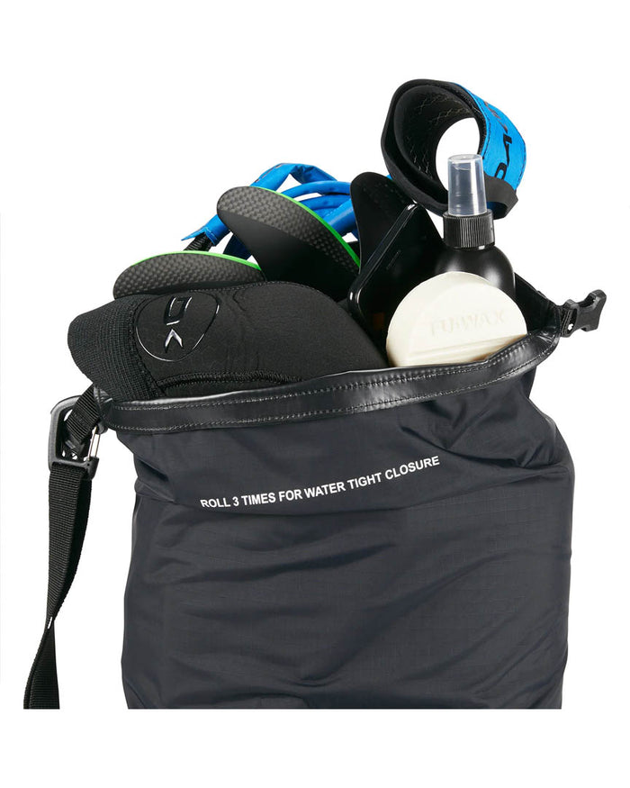 Packable Wet/Dry Rolltop Surf Backpack - Black