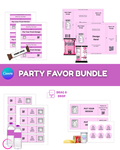 Party Favor Bundle – 10 Editable Templates + 20 Realistic Mockups