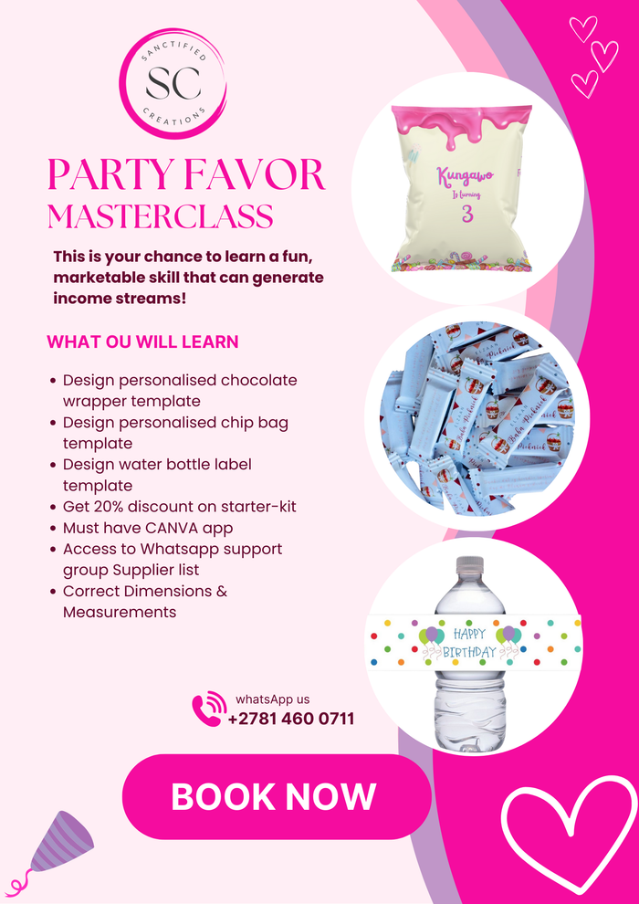 Party Favor Designs: Pre-Recorded Online Class for Beginners
