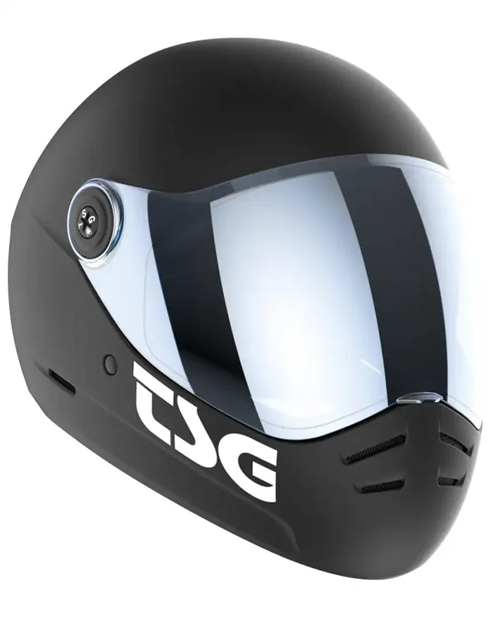 Pass 2.0 + (Bonus Visor) Downhill Skate Helmet - Satin Black