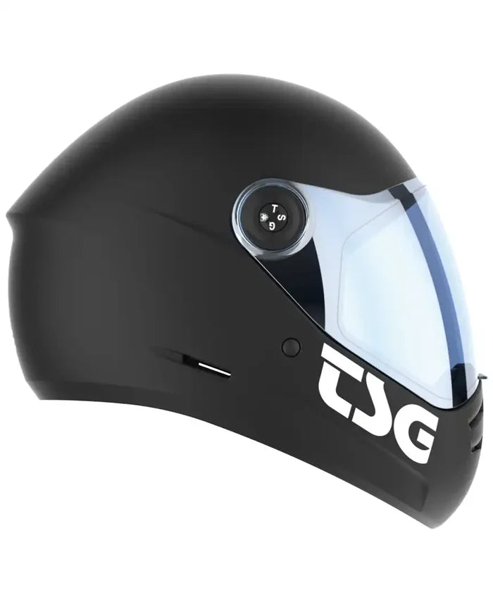 Pass 2.0 + (Bonus Visor) Downhill Skate Helmet - Satin Black