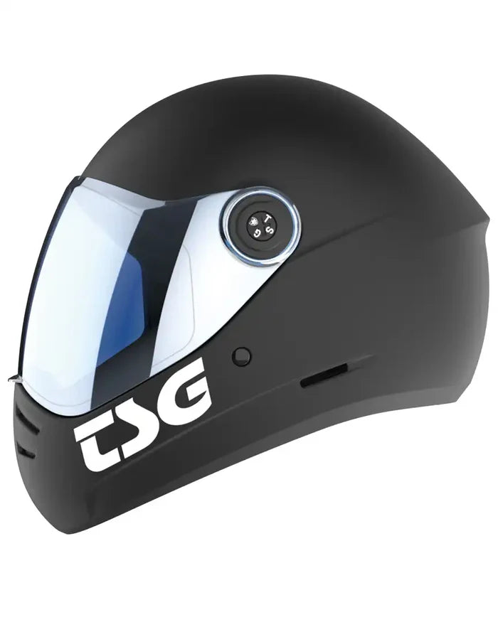 Pass 2.0 + (Bonus Visor) Downhill Skate Helmet - Satin Black