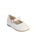 PATIENT LEATHER SHOES WITH RHINESTONE BUCKLE