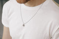 Paw necklace for men, silver chain, gift for him, waterproof pet necklace, animal lovers, festival jewelry