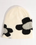 Pearl Skull Beanie - Bone Floral