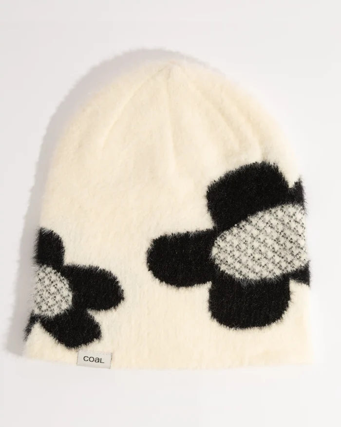 Pearl Skull Beanie - Bone Floral