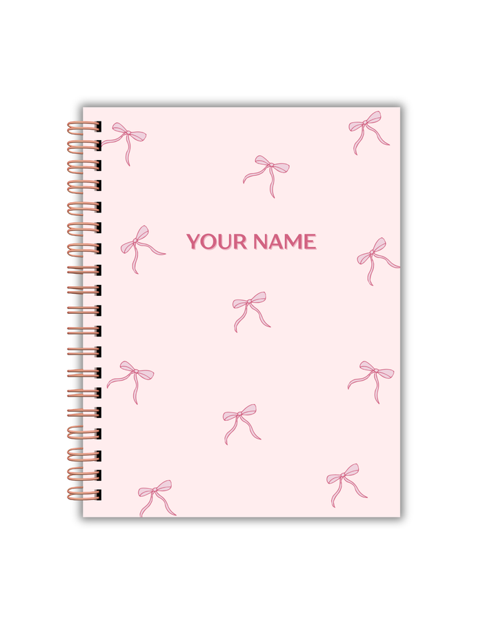 Personalized Bow Journal – Custom Name Notebook