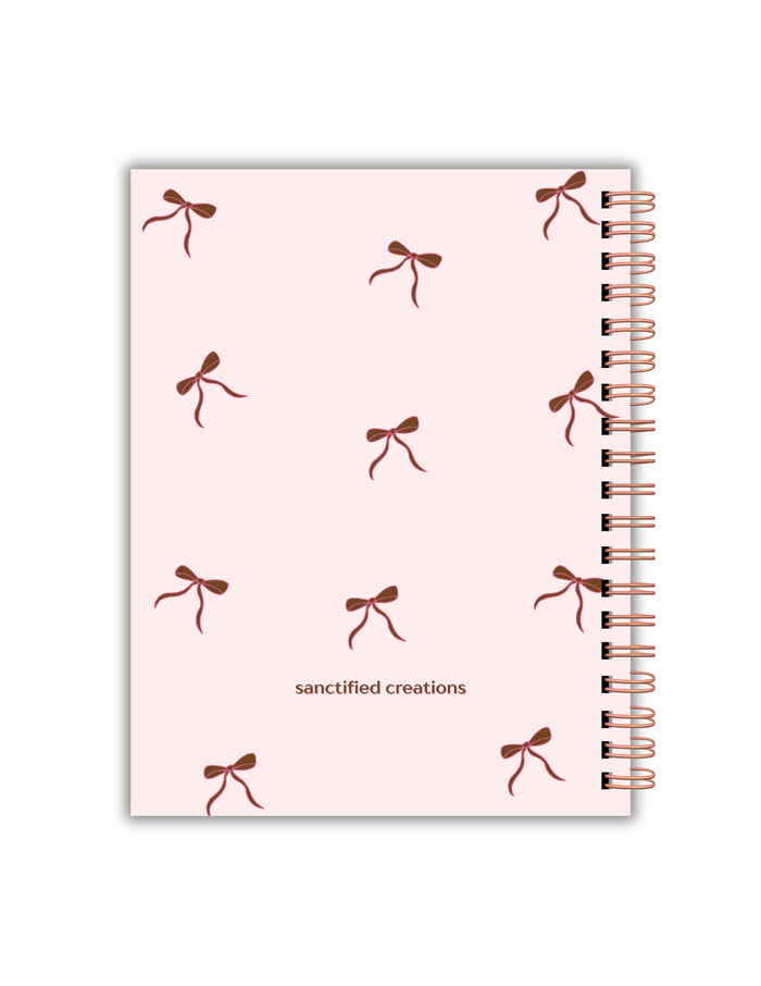Personalized Bow Journal – Custom Name Notebook
