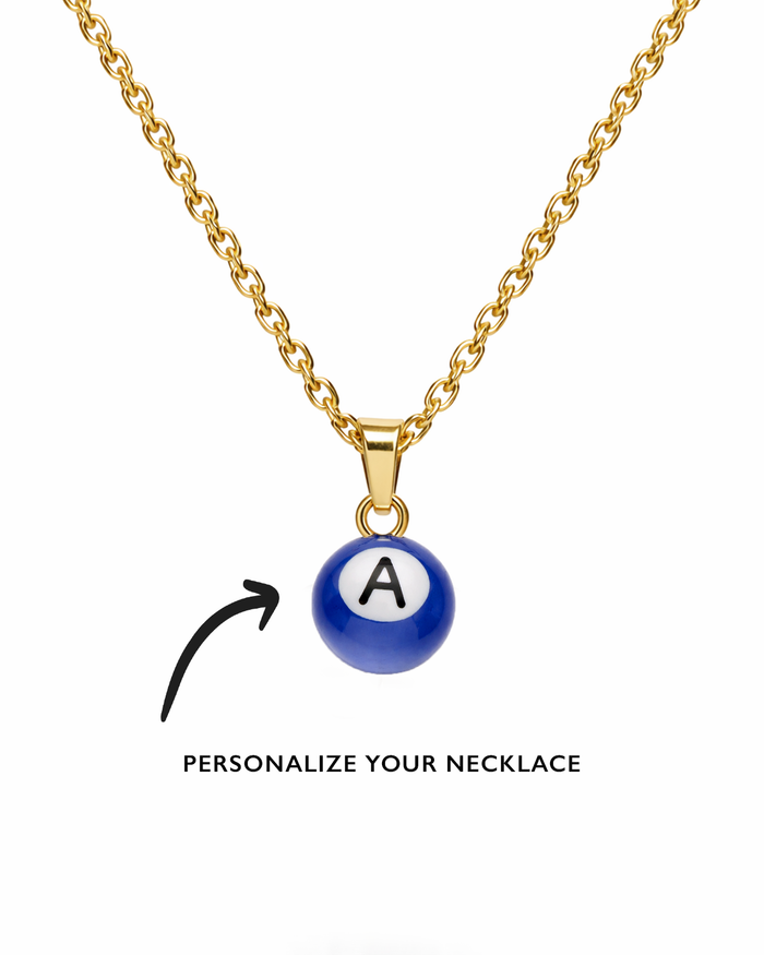 Personalized Hand-Painted Necklace – 925 Sterling Silver, 14K Gold-Plated