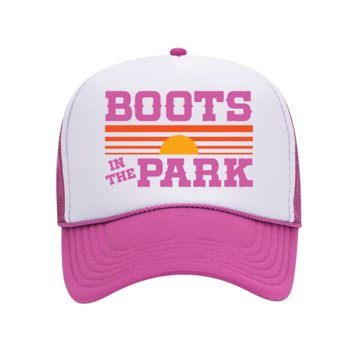 Pink Sunset Foam Trucker Rope Hat