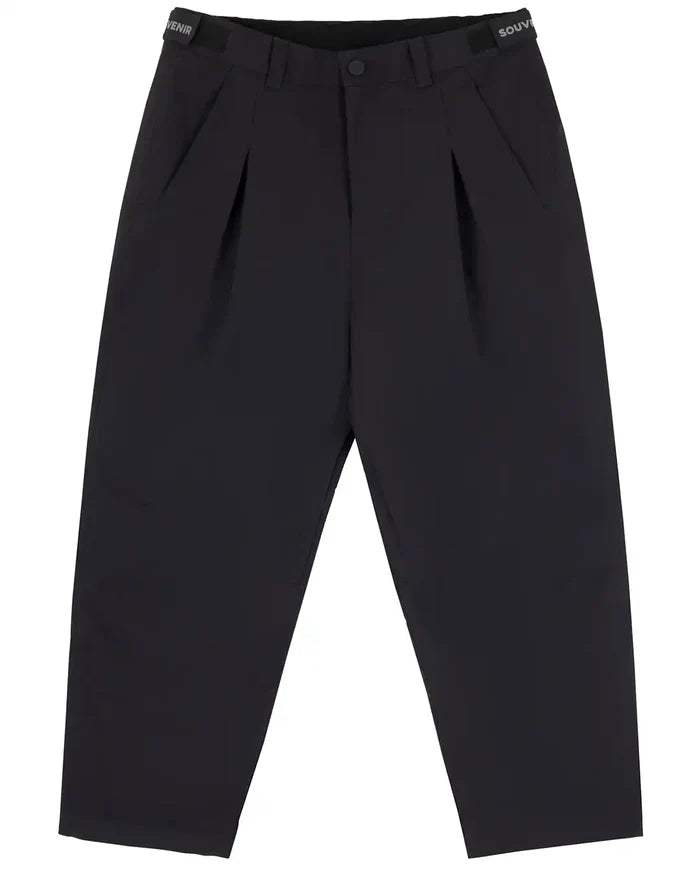 Pleated Chino Snow Pants - Black