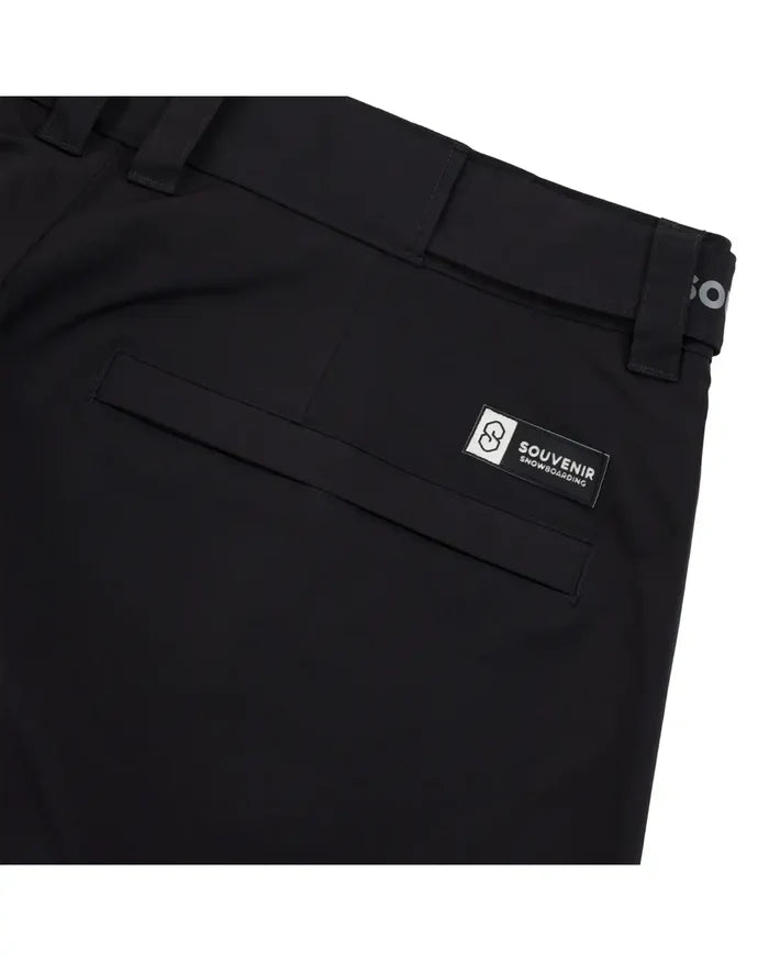 Pleated Chino Snow Pants - Black