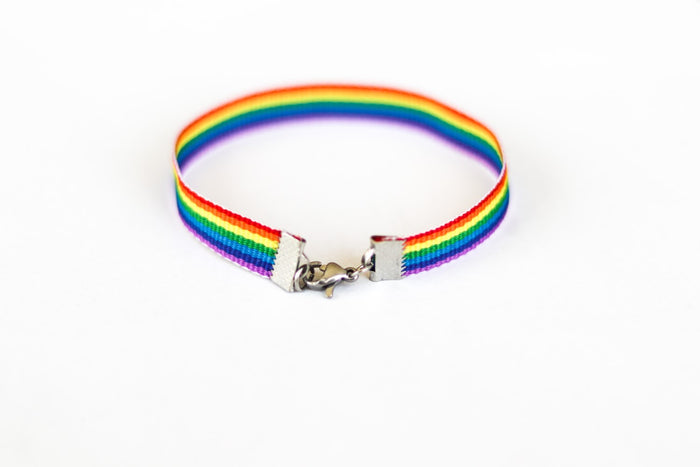 Pride ankle bracelet rainbow colors pride flag strap ankle bracelet