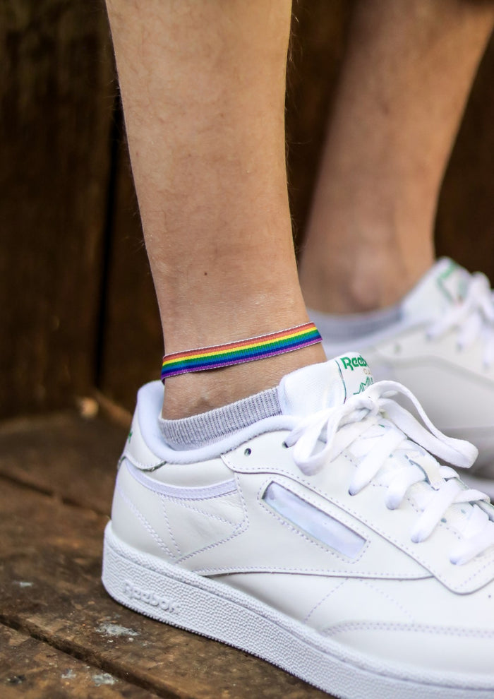 Pride ankle bracelet rainbow colors pride flag strap ankle bracelet