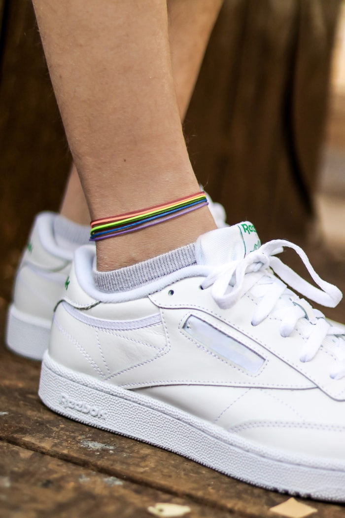 Pride anklet rainbow color pride flag ankle bracelet cotton strings