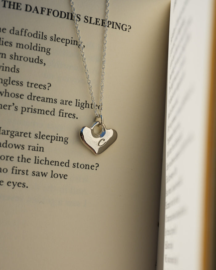 Puffy Heart Lock Necklace