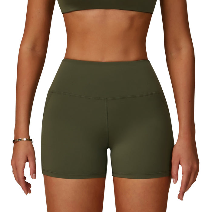 Quick-dry Hip Raise Belly Wrap Outdoor Running Sports And Fitness Shorts 3091