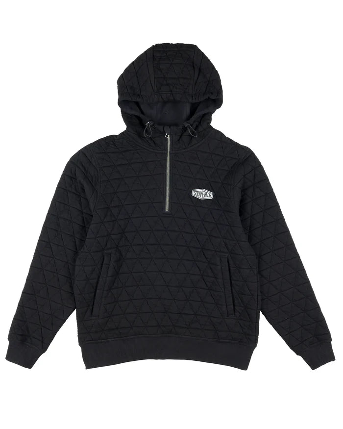 Quilted Hoodie - Black