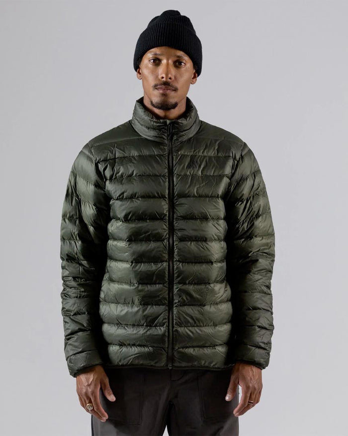 Re-up Down Recycled Puffy Jacket Hoodie - Pine Green