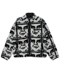 Repeated Icon Sherpa Jacket - Black/Multi