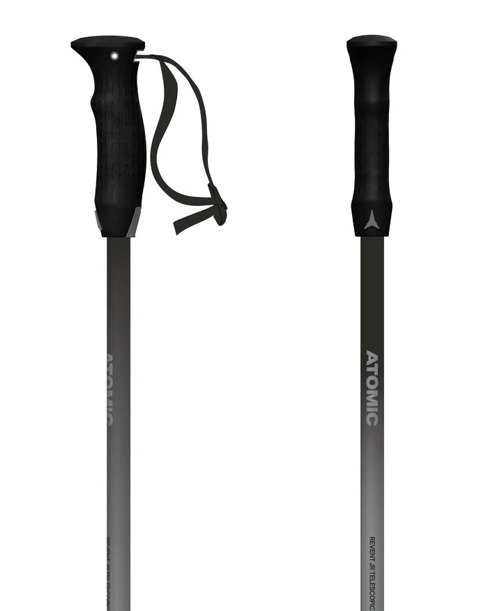 Revent Jr Telescopic Ski Poles - Black