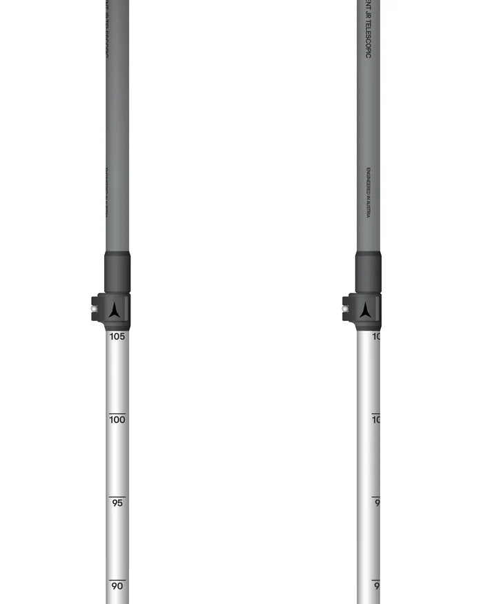 Revent Jr Telescopic Ski Poles - Black