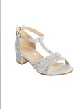 RHINESTONE HEELSHOES  WITH T STRAPS