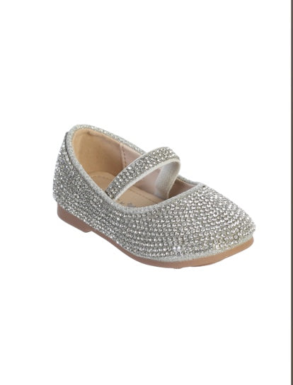 RHINESTONE STUDDED WITH ELASTIC STRAP ACROSS THE FOOT