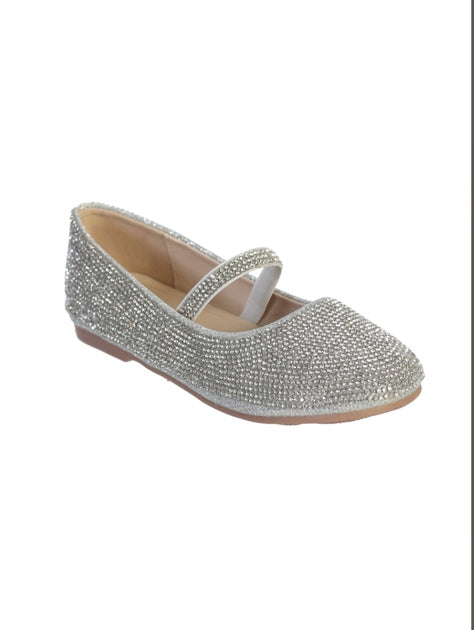 RHINESTONE STUDDED WITH ELASTIC STRAP ACROSS THE FOOT