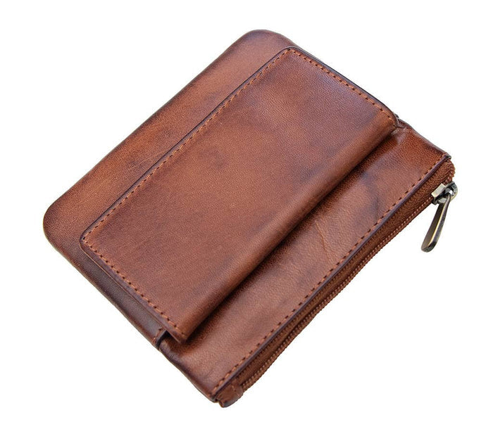 Ridgeback Leather Zip Top Coin Pouch
