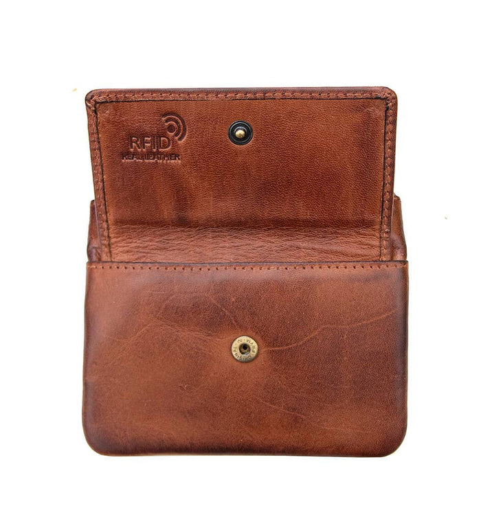 Ridgeback Leather Zip Top Coin Pouch