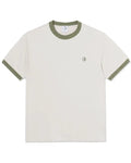 Ringer T-Shirt - Pale Taupe/Army Green