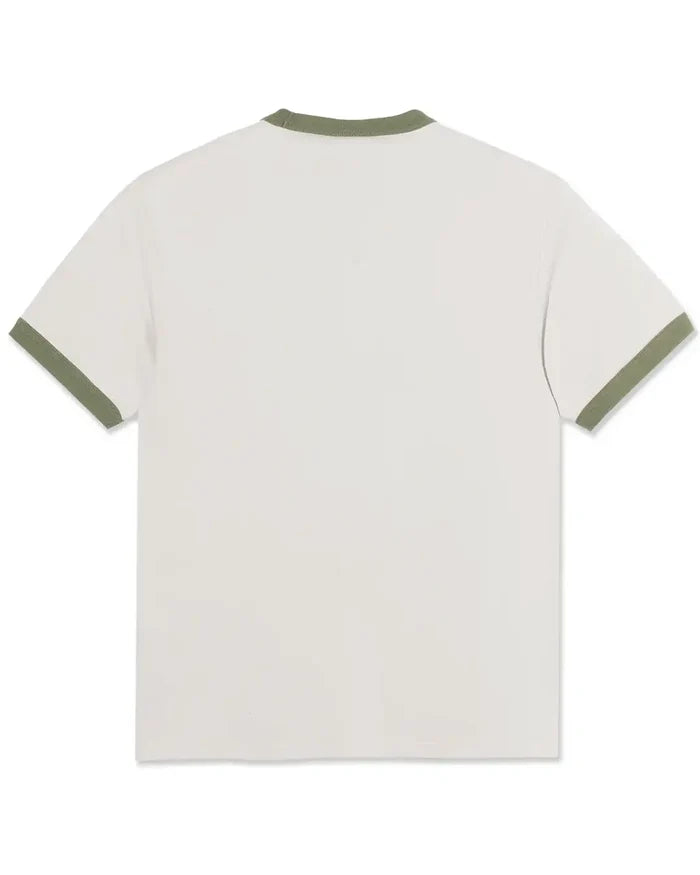 Ringer T-Shirt - Pale Taupe/Army Green