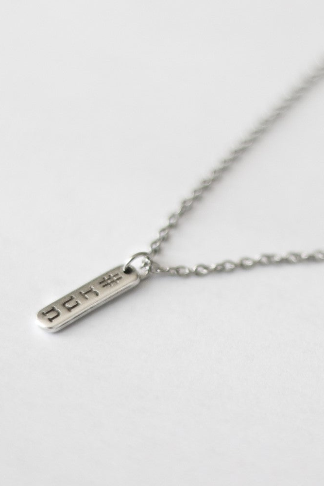 silver chain necklace for men with a Run pendant