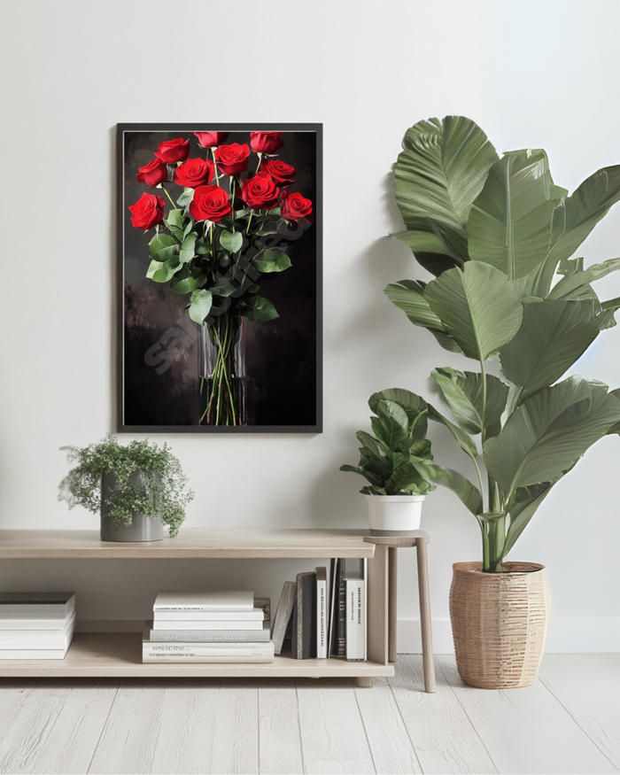 "Scarlet Serenity" – Wall Art
