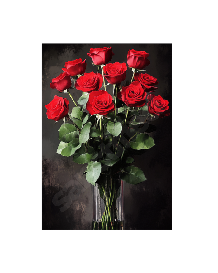 "Scarlet Serenity" – Wall Art