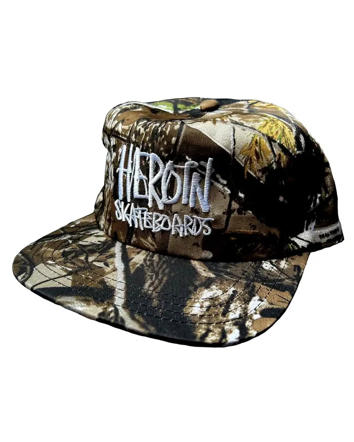 Script Nylon Snapback Hat - Camo