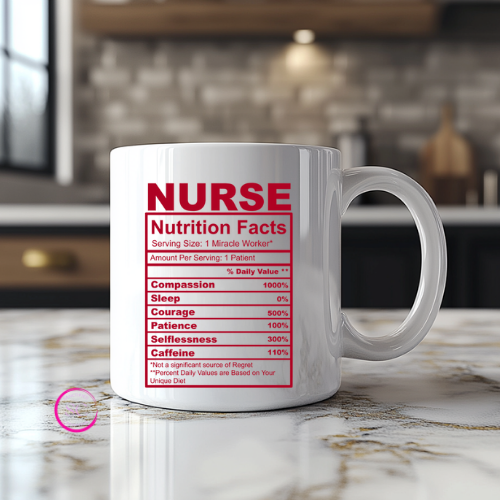 Scrub Life Nurse Ceramic Mug with UV DTF Wrap