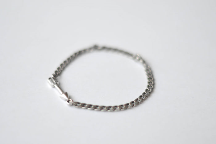 Silver arrow chain bracelet for men - shani-adi-jewerly
