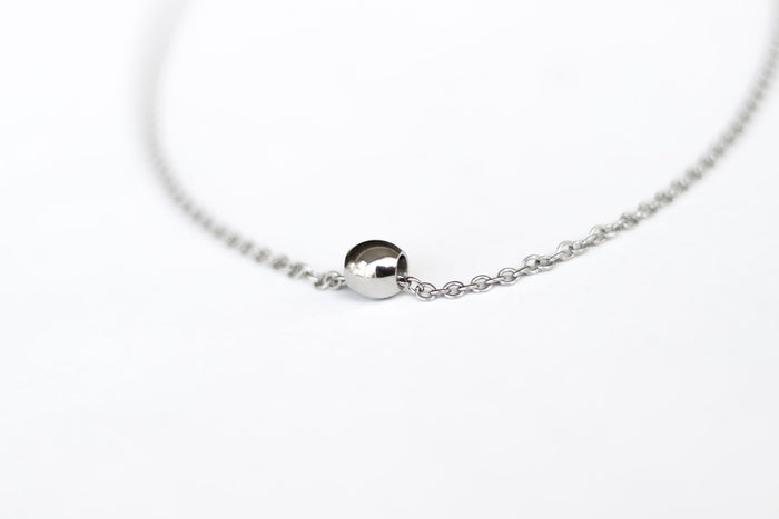Silver bead chain necklace for men - shani-adi-jewerly