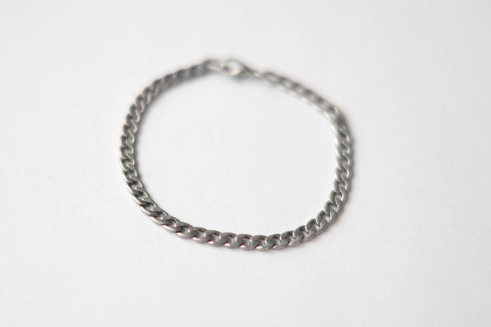 Silver chain bracelet for men, gift for him, Valentine's day gift