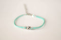 Silver Dolphin Bracelet for her, turquoise cord - shani-adi-jewerly
