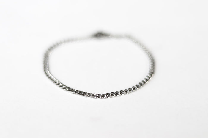 Silver link chain bracelet for men, stainless steel, jewelry for him - shani-adi-jewerly