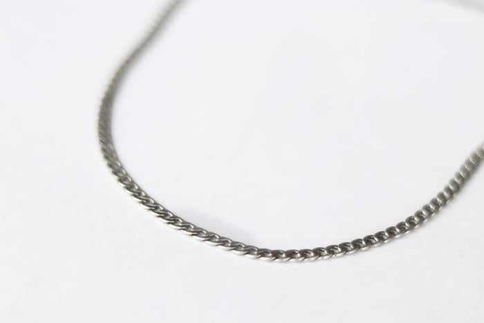 silver cable chain necklace for men