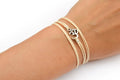 Silver Om bracelet, wrapped ohm bracelet, yoga jewelry, hindu synbol - shani-adi-jewerly