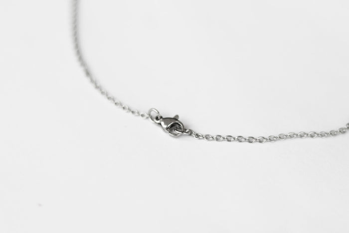 Silver Om necklace for men, stainless steel chain necklace, waterproof - shani-adi-jewerly
